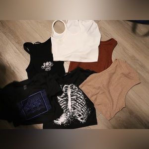 Bundle of Cute Crop Tees/Tanks